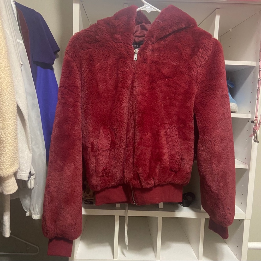 Hooded Velour Jacket